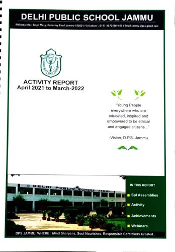 Activity Report Apr 2021 - March 2022