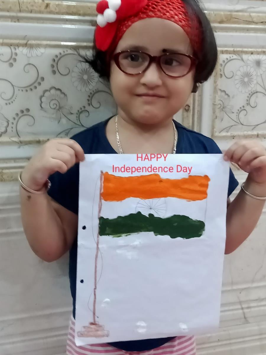 Report on Independence Day Tri-Colour Activities  Of Pre-Primary Wing 